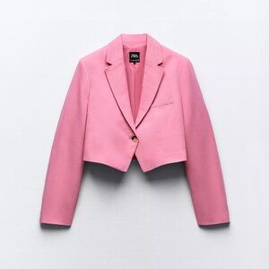 Zara Women's Blazer Bubble Gum